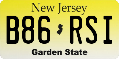NJ license plate B86RSI