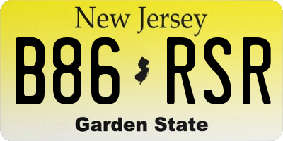 NJ license plate B86RSR