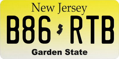 NJ license plate B86RTB
