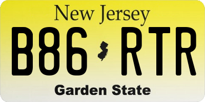 NJ license plate B86RTR