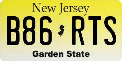 NJ license plate B86RTS