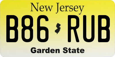 NJ license plate B86RUB