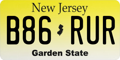 NJ license plate B86RUR