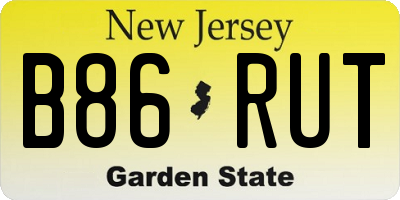 NJ license plate B86RUT