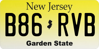 NJ license plate B86RVB