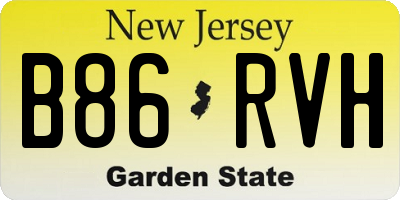 NJ license plate B86RVH