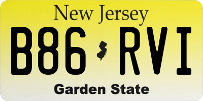 NJ license plate B86RVI