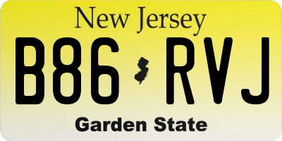 NJ license plate B86RVJ