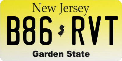 NJ license plate B86RVT
