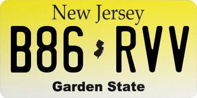 NJ license plate B86RVV