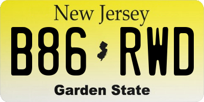 NJ license plate B86RWD