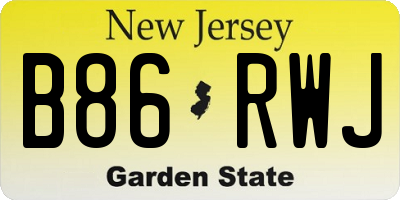 NJ license plate B86RWJ