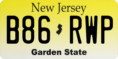 NJ license plate B86RWP