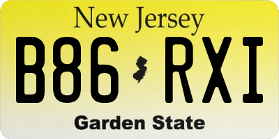 NJ license plate B86RXI
