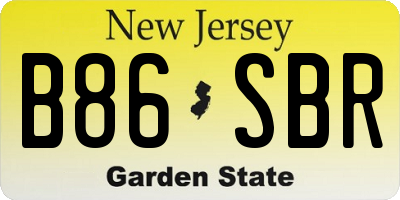 NJ license plate B86SBR