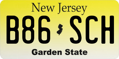 NJ license plate B86SCH