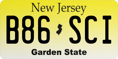 NJ license plate B86SCI
