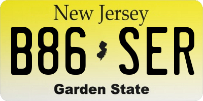 NJ license plate B86SER