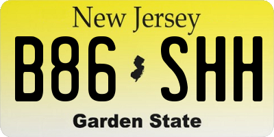 NJ license plate B86SHH