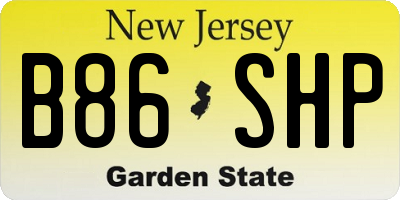 NJ license plate B86SHP