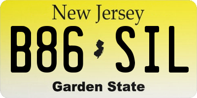 NJ license plate B86SIL