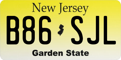 NJ license plate B86SJL