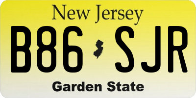 NJ license plate B86SJR