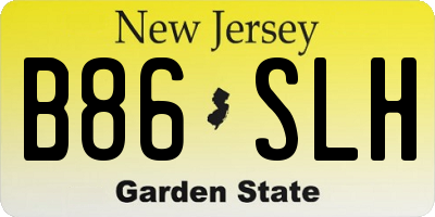NJ license plate B86SLH