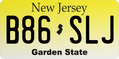 NJ license plate B86SLJ