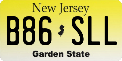 NJ license plate B86SLL