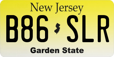 NJ license plate B86SLR