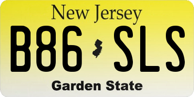 NJ license plate B86SLS