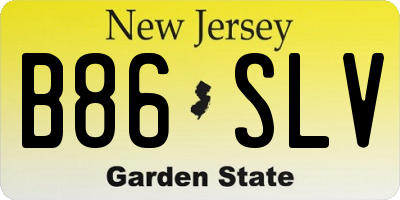 NJ license plate B86SLV