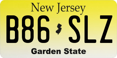 NJ license plate B86SLZ