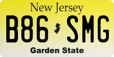 NJ license plate B86SMG