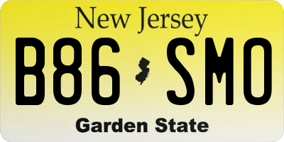 NJ license plate B86SMO