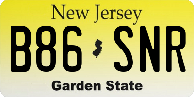 NJ license plate B86SNR