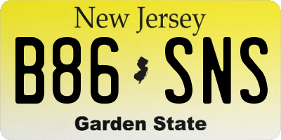 NJ license plate B86SNS