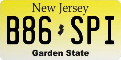 NJ license plate B86SPI