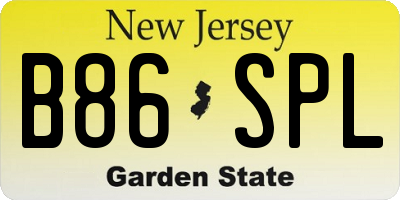 NJ license plate B86SPL