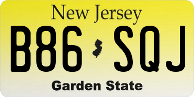 NJ license plate B86SQJ