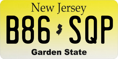 NJ license plate B86SQP