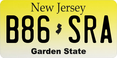 NJ license plate B86SRA