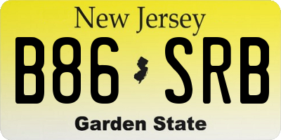 NJ license plate B86SRB