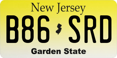NJ license plate B86SRD