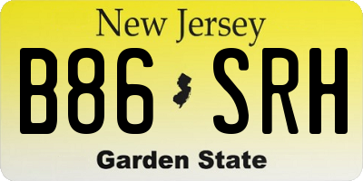 NJ license plate B86SRH