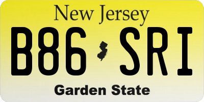 NJ license plate B86SRI
