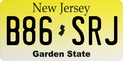 NJ license plate B86SRJ