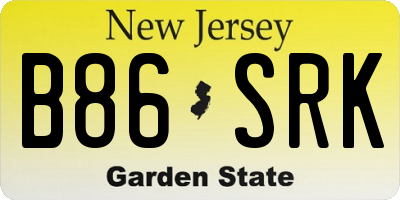 NJ license plate B86SRK