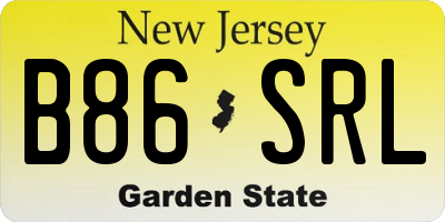NJ license plate B86SRL